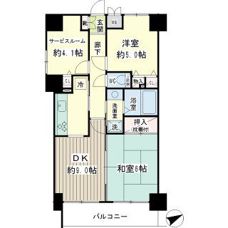 横浜市磯子区の賃貸マンション　ＮＩＣＥアーバン磯子　間取